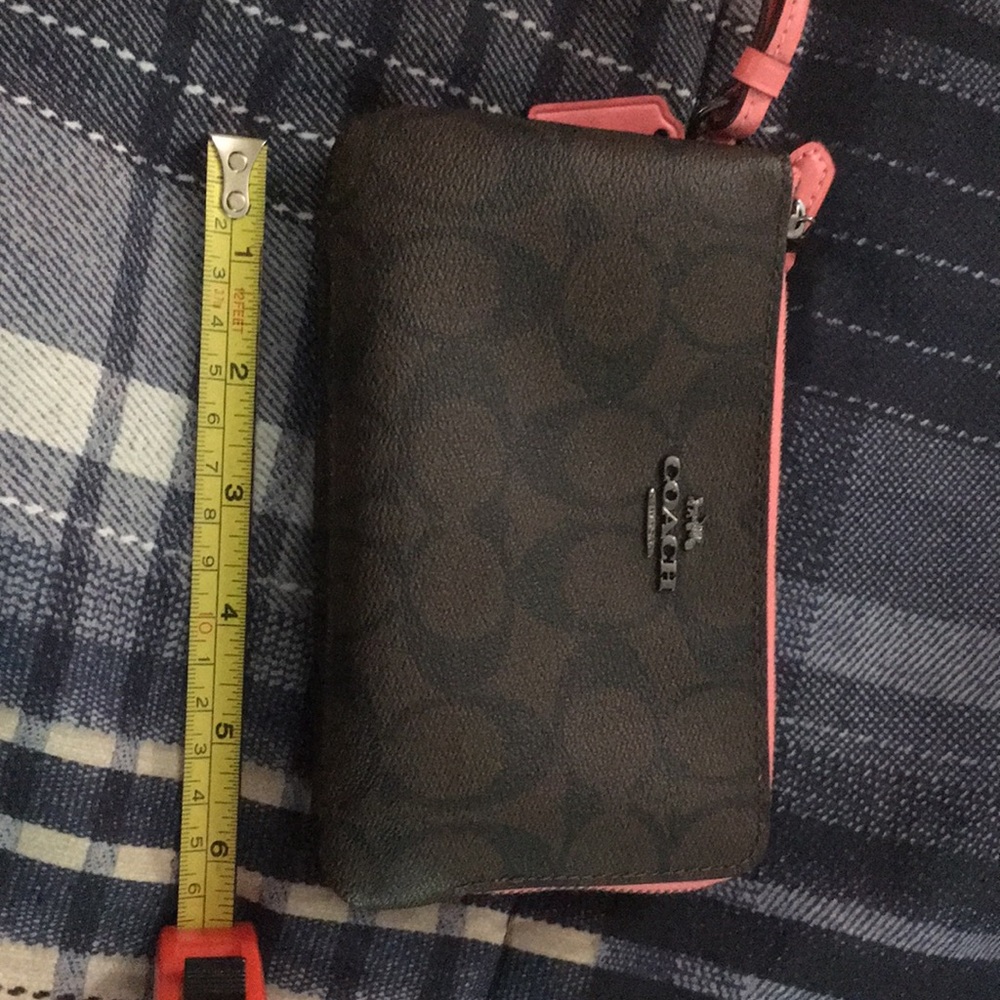 Coach double zip wristlet